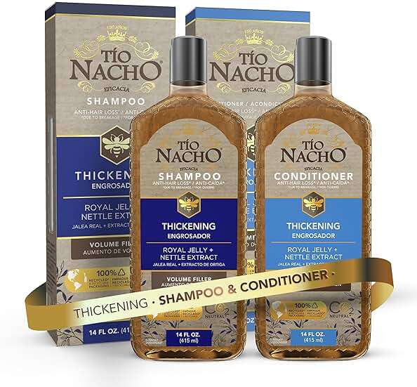 Tio Nacho Thickening Shampoo & Conditioner Set for Thinning Hair – Hair Loss Shampoo for Men & Women + Thickening Conditioner with Natural Extracts to Volumize Hair – Paraben Free, 14 fl oz Each - Image 1