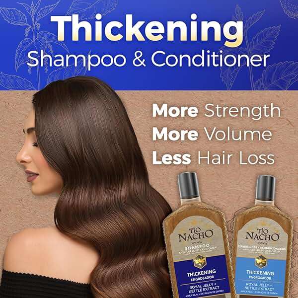 Tio Nacho Thickening Shampoo & Conditioner Set for Thinning Hair – Hair Loss Shampoo for Men & Women + Thickening Conditioner with Natural Extracts to Volumize Hair – Paraben Free, 14 fl oz Each - Image 2