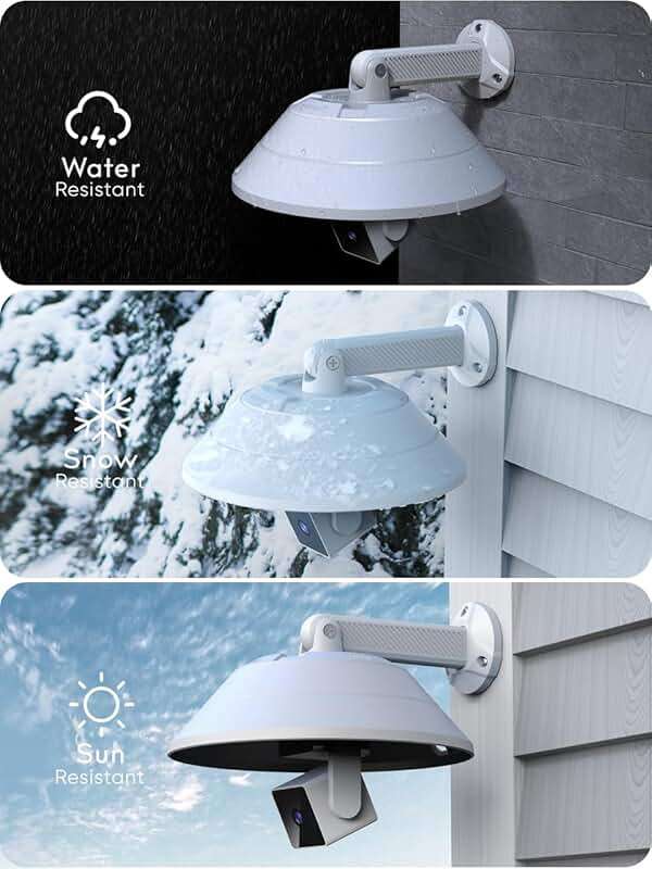 Gcioii Wall Mount and Weatherproof Protective Cover for WYZE Cam Pan V4/V3/V2/V1, Blink Mini Pan-Tilt, Eufy Cam E220, Kasa Indoor Pan and Tapo C200 (1 Pack White，Camera not Included) - Image 3