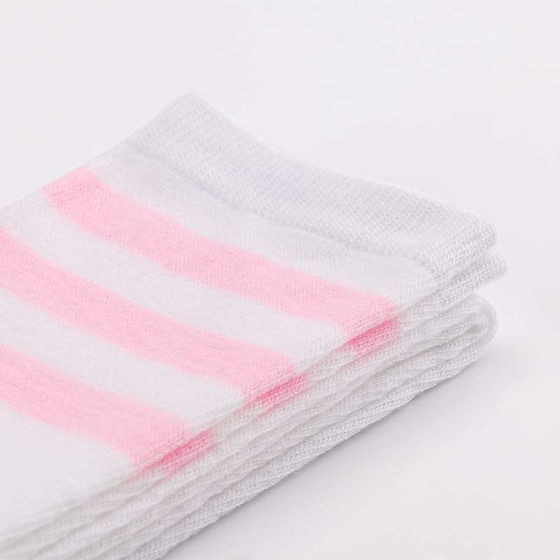 DRESHOW 6 Pairs High Thigh Socks Striped Over Knee Thin Tights Long Stocking for Women Leg Warmer - Image 6