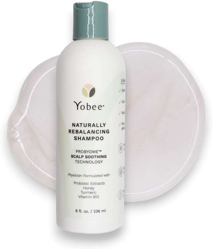 Yobee Rebalancing Shampoo – Sulfate-Free Dry, Flaky & Itchy Scalp Care | Probiotic Shampoo with Organic Honey, Turmeric, Vitamin B12 & Oat | Dandruff, Eczema & Psoriasis Relief | Doctor Founded - Image 1