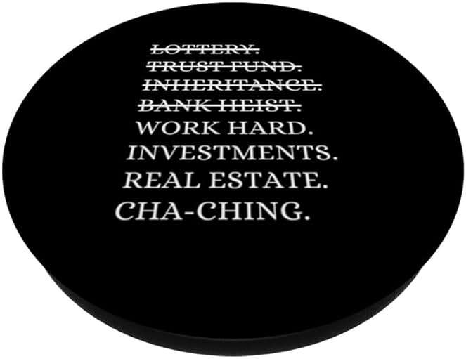 3 Ways To Build Wealth Investments Real Estate Work Hard PopSockets Standard PopGrip - Image 2
