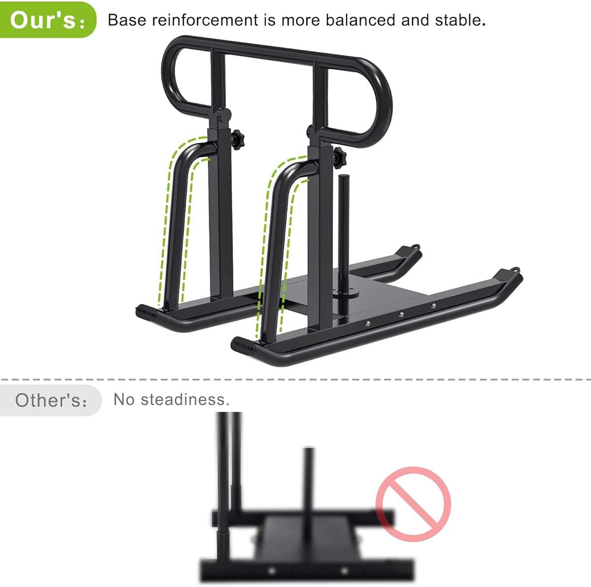 Kipika Weight Sled, Workout Sled, Fitness Strength Training Sled, Speed Training Sled for Athletic Exercise, Speed Improvement, Easily Through Obstacles, Suitable for 1" & 2" Weight Plate - Image 4