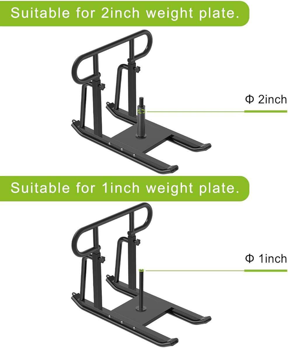 Kipika Weight Sled, Workout Sled, Fitness Strength Training Sled, Speed Training Sled for Athletic Exercise, Speed Improvement, Easily Through Obstacles, Suitable for 1" & 2" Weight Plate - Image 6