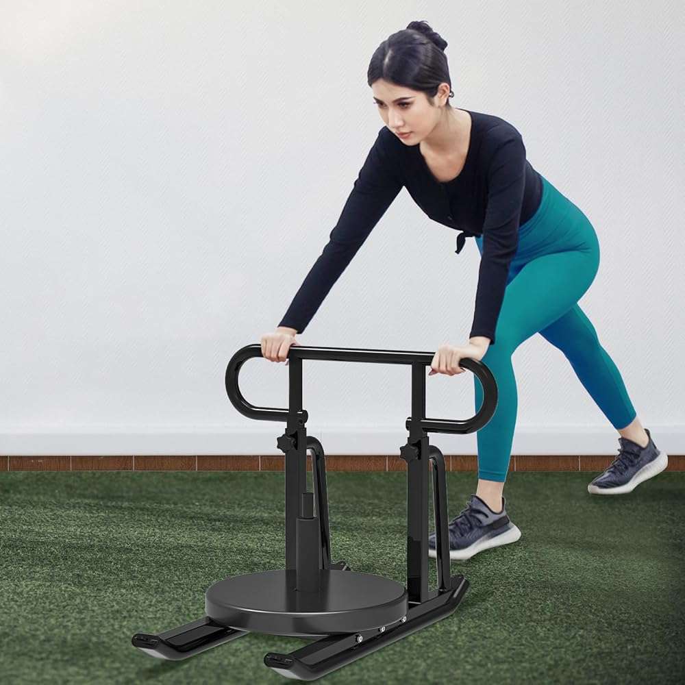 Kipika Weight Sled, Workout Sled, Fitness Strength Training Sled, Speed Training Sled for Athletic Exercise, Speed Improvement, Easily Through Obstacles, Suitable for 1" & 2" Weight Plate - Image 7