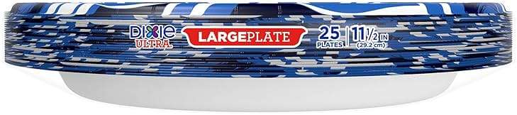 Dixie Ultra, Large Paper Plates, 11 Inch, 25 Count, 3X Stronger*, Heavy Duty, Microwave-Safe, Soak-Proof, Cut Resistant, Great for Heavy, Messy Meals - Image 6