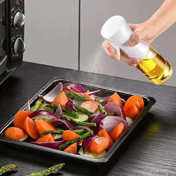 MyHome 101 Glass Oil Sprayer for Cooking, 6.7 fl.oz | Olive Oil Mister, Spray Bottle, Air Fryer Accessories, Refillable Dispenser - Image 2