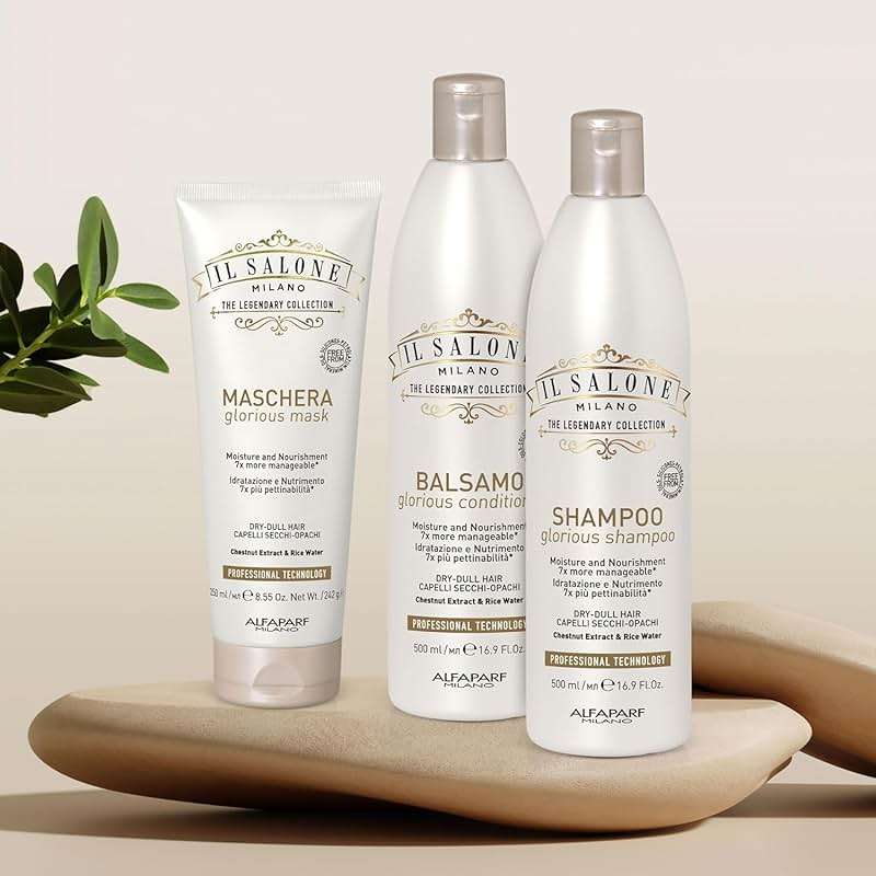Il Salone Milano Glorious Moisturizing Shampoo for Dry Hair - Adds Shine and Softness to Dull Hair - Repairs and Protects - Professional Hydrating Shampoo - Made in Italy - Vegan (16.9 oz / 500ml) - Image 6