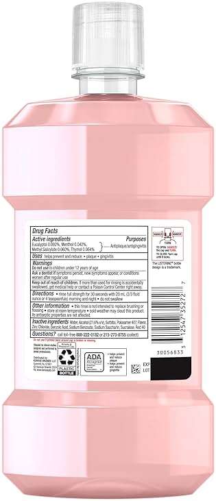 Listerine Clinical Solutions Mouthwash Gum Health Antiseptic, Antigingivitis and Antiplaque Oral Rinse Helps Prevent Buildup and Immediately Kills Germs for Healthier Gums, ICY Mint, 500 mL - Image 9