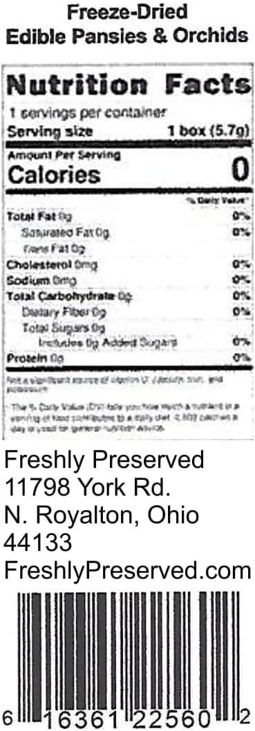 Freshly Preserved Pansy and Orchids Freeze-Dried Edible Flowers - Edible Dried Flowers for Cakes Decoration, Drink, Cocktails, Resin Art & DIY Crafts - USA-Grown Whole Bloom - 25 Count - 0.2 Oz - Image 2
