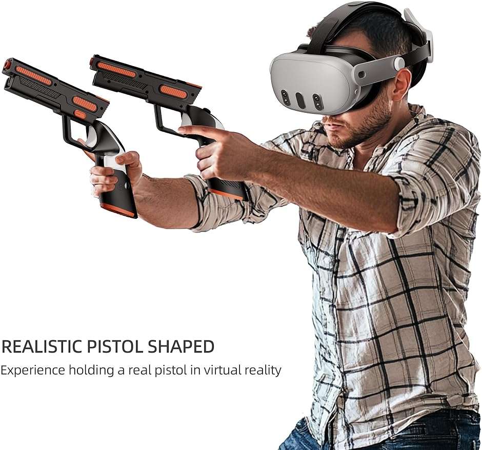 APEXINNO VR Gun Stock Cover for Meta Quest 3 & Quest 3S Controllers, P-istol Grips for Oculus Quest 3/3S, Enhanced FPS Game Feel with Realistic Holding, Handle Shell Case Protector - Image 6
