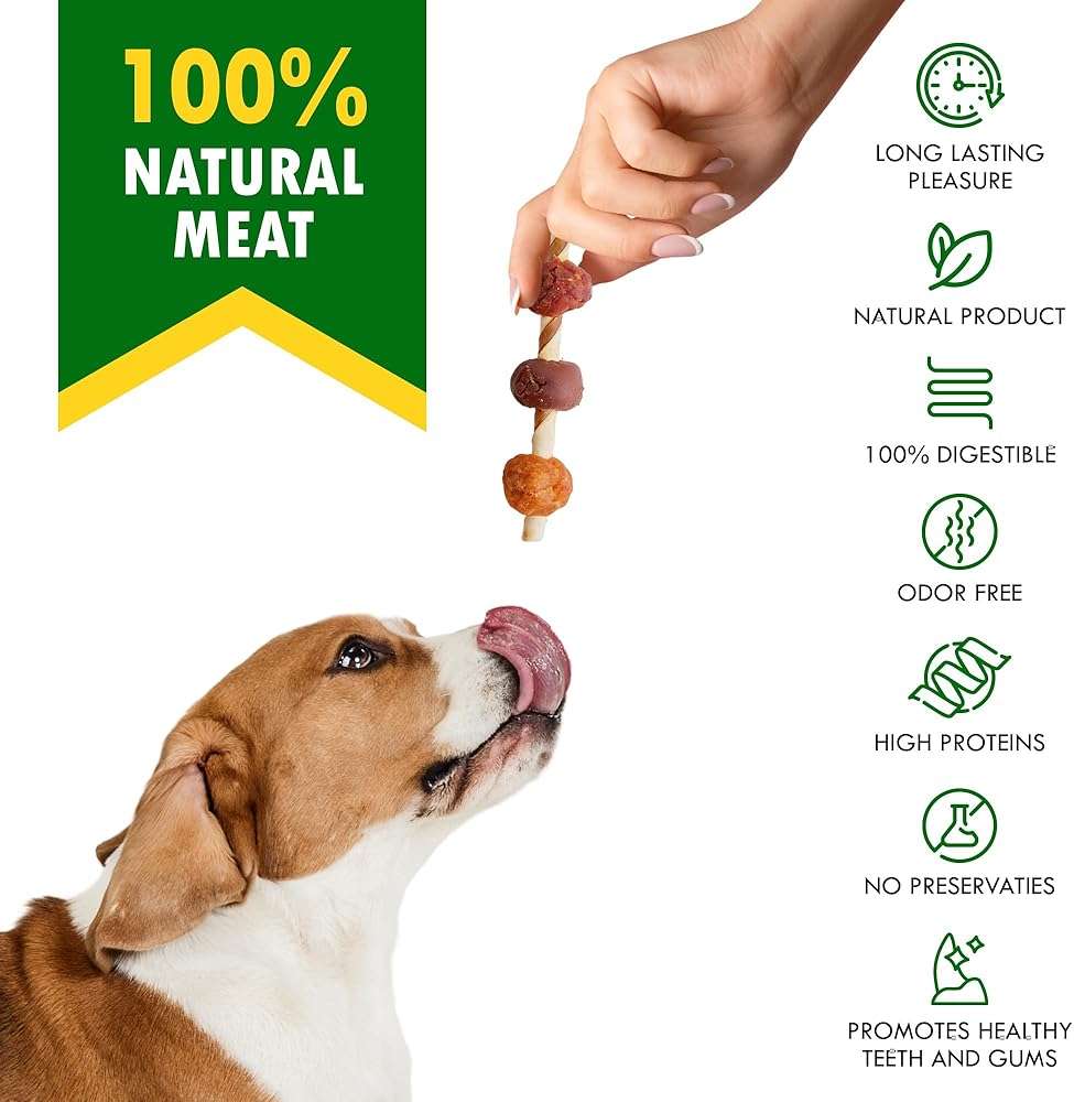 Beloved Pets Dog Treats Rawhide Kabobs with Duck & Chicken Human Grade Meat 10.6 Oz - All Natural & Dried Snacks - Grain Free Long Lasting Chews for Large & Small Dogs - Best Sticks for Training - Image 3
