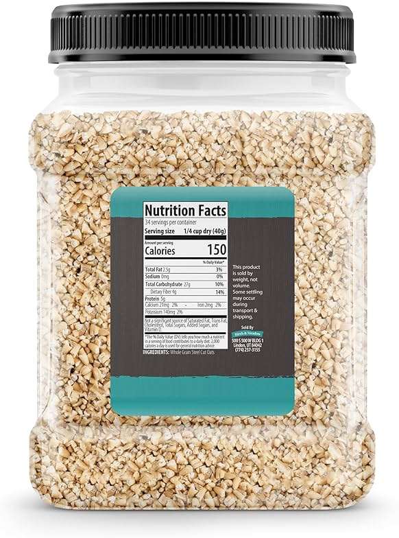 Birch & Meadow Steel Cut Oats, 3 lb, Whole Grain, Irish Oat Meal, Breakfast - Image 2