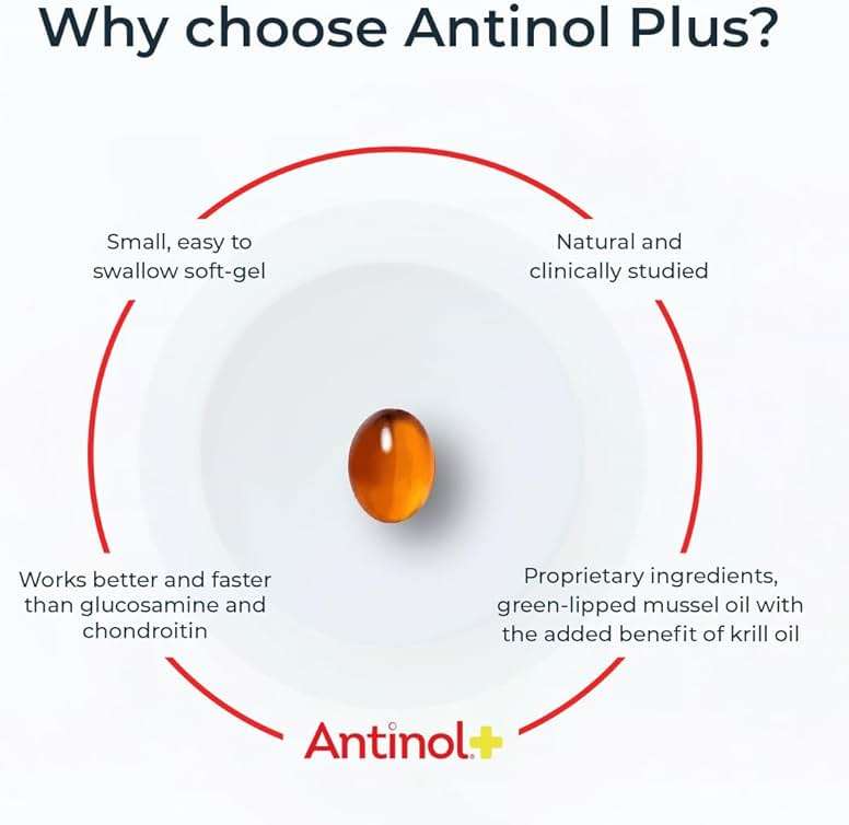 Antinol Plus, Mobility, Hip, and Joint Supplement for Dogs, Green-Lipped Mussels and Krill Oil - Dog Joint Supplement, Better and Faster Than Glucosamine and Chondroitin, 120 Soft Gels - Image 3