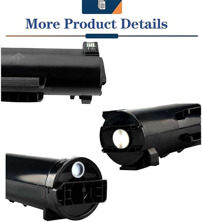 LISTWA Compatible High Yield Toner Cartridges Replacement 106R03944 for Xerox B600 B605 B610 B615 Printers Black*2 - Image 5
