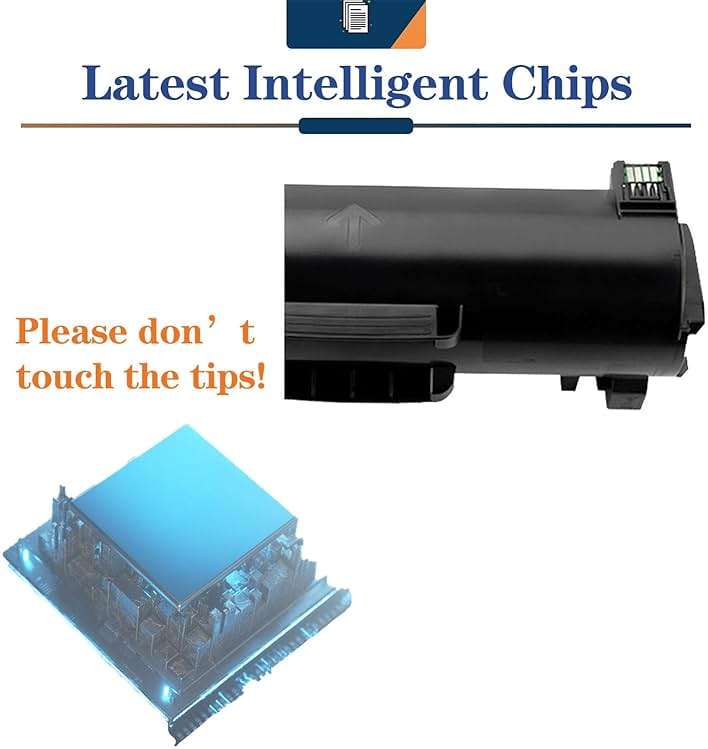 LISTWA Compatible High Yield Toner Cartridges Replacement 106R03944 for Xerox B600 B605 B610 B615 Printers Black*2 - Image 6
