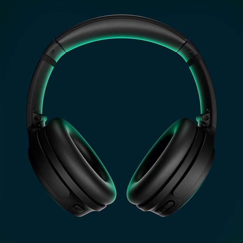 Bose QuietComfort Wireless Noise Cancelling Headphones, Bluetooth Over Ear Headphones with Up to 24 Hours of Battery Life, Black (Renewed) - Image 2