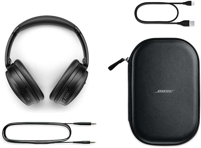 Bose QuietComfort Wireless Noise Cancelling Headphones, Bluetooth Over Ear Headphones with Up to 24 Hours of Battery Life, Black (Renewed) - Image 6