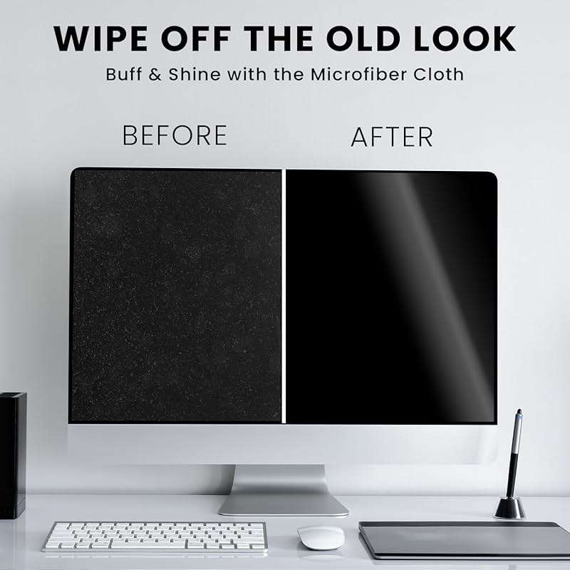 EVEO Electronic Wipes Screen Cleaner - Screen Wipes TV Screen Cleaner Wipes, Computer Screen Wipes, Laptop Screen Cleaner, ipad & Monitor Cleaner, Screen Cleaning Wipes - [90 Wipes + Microfiber Cloth] - Image 2