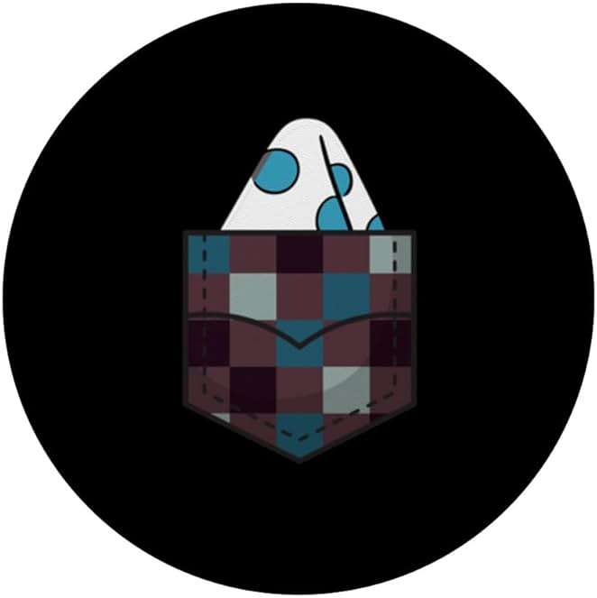 Men's Mock Formal Pocket With Handkerchief Gifts PopSockets Standard PopGrip - Image 3
