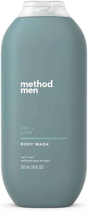 Method Men Body Wash, Sea and Surf Scent, Paraben and Phthalate Free, Quick-Lathering Cleansers, Cruelty Free, 18 oz (Pack of 1) - Image 1
