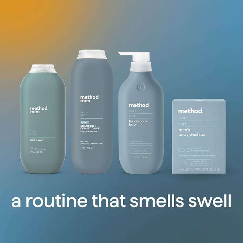 Method Men Body Wash, Sea and Surf Scent, Paraben and Phthalate Free, Quick-Lathering Cleansers, Cruelty Free, 18 oz (Pack of 1) - Image 7
