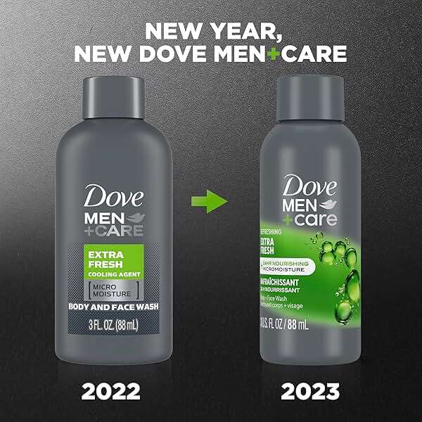 Dove Men+Care Refreshing Extra Fresh with 24-Hour Nourishing Micromoisture Technology Body Wash for Men 3 oz - Image 3