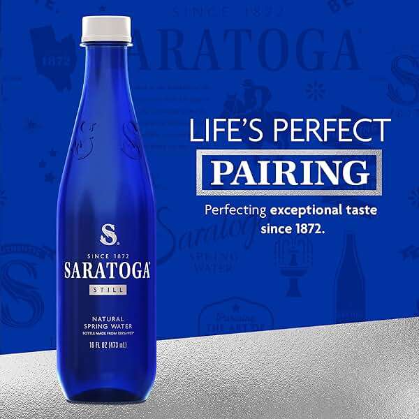 Saratoga Spring Water Bottles, 6 Pack – Still Bottled Water – Recycled PET Plastic Bottles – 16 Fl Oz - Image 3
