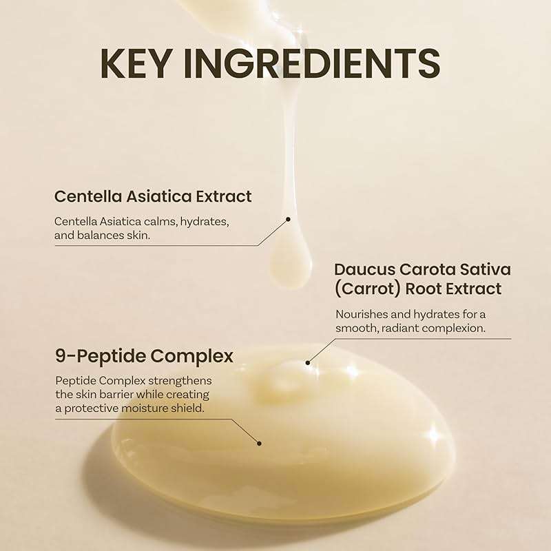 ONGREDIENTS Skin Barrier Calming Lotion | Lightweight Moisturizer for Dry, Sensitive Skin | Centella, 9-Peptide Complex, Glucose, Soothing, Hydrating | Vegan, Korean skincare (220ml / 7.43 fl Oz) - Image 3