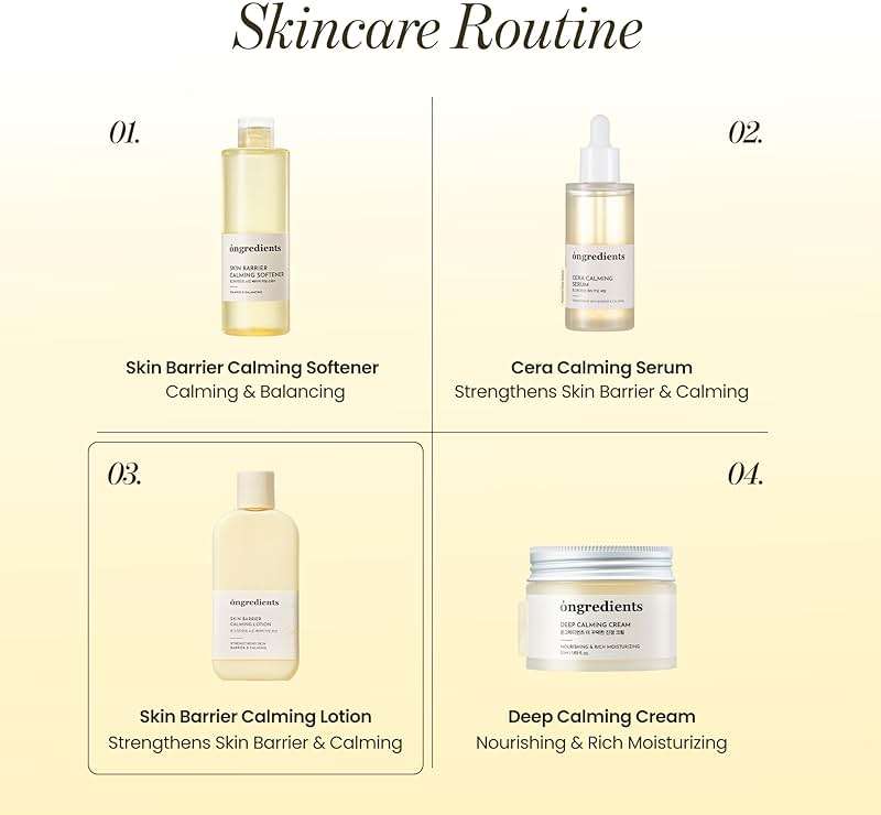 ONGREDIENTS Skin Barrier Calming Lotion | Lightweight Moisturizer for Dry, Sensitive Skin | Centella, 9-Peptide Complex, Glucose, Soothing, Hydrating | Vegan, Korean skincare (220ml / 7.43 fl Oz) - Image 6
