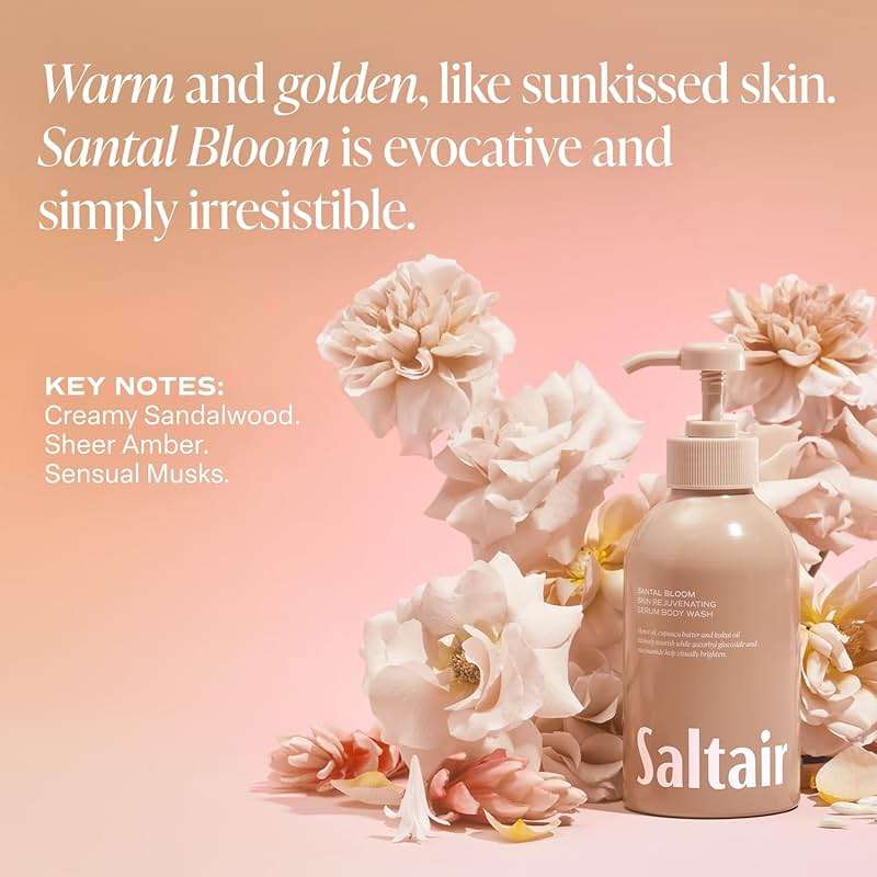 Saltair Body Wash Variety Pack – Santal Vanilla: Santal Bloom & Pink Beach – Moisturizing Body Wash – Scented Shower Gel for Women and Men – 2x 17oz – Paraben & Cruelty-Free - Image 7