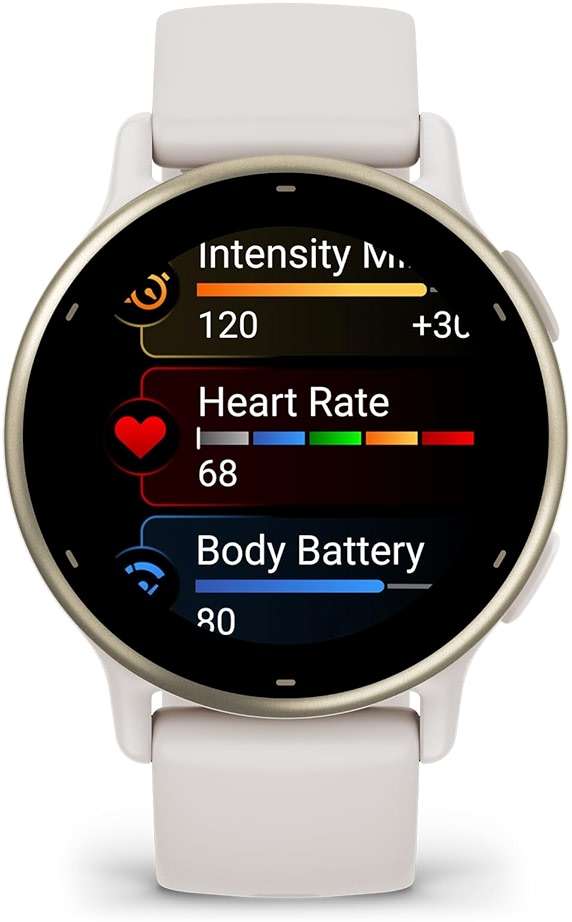 Garmin vívoactive 5, Health and Fitness GPS Smartwatch, AMOLED Display, Up to 11 Days of Battery (Renewed) (Ivory) - Image 2