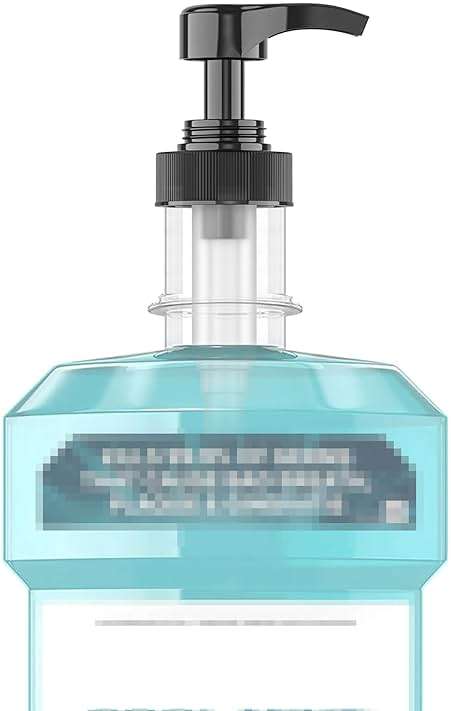 Compatible with Listerine Mouthwash Pump Dispenser for 1 and 1.5 Liter Bottles by kitchentoolz - Easy Dispensing and Mess Free - Black Pump - Image 1