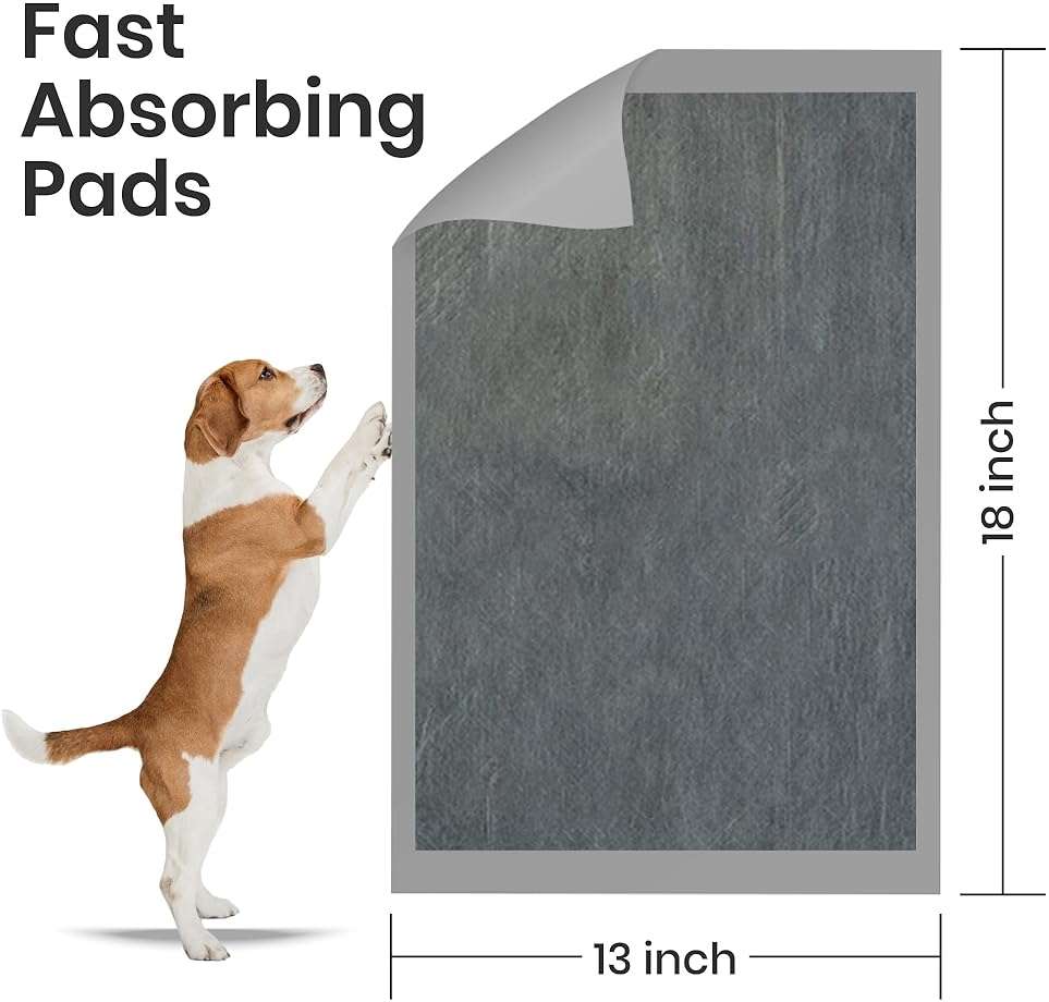 FPN Puppy Pads for Dogs 100 Count Charcoal Small 13X18 Inch | Disposable Pee Pads for Puppies & Small Dogs | Pet Training Pads for Potty Training, Small Dog Pee Pads, Puppy Pads Bulk - Image 2