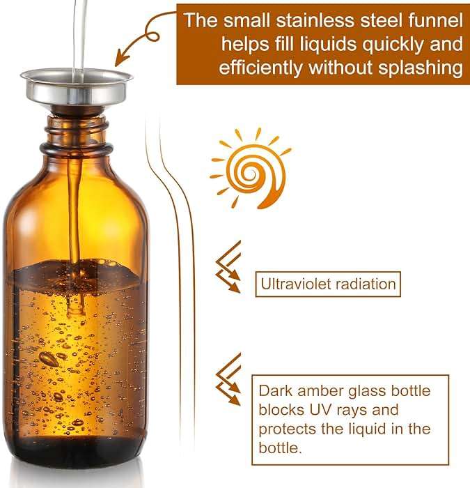 4 Pack, 100ml Dropper Bottles with 2pcs Glass Pipettes(1ml) - Essential Oils Bottles for Health, Personal Care & Beauty - 3.4oz Thick Dark Amber Glass Tincture Bottle with Eye Droppers, Leakproof - Image 8