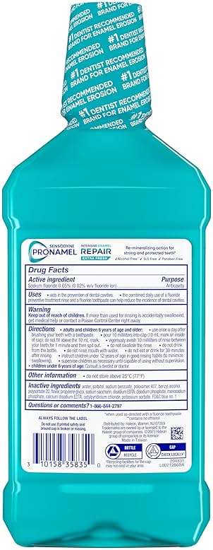 Sensodyne Pronamel Intensive Enamel Repair Alcohol-Free Mouthwash to Help Actively Repair Enamel and Protect Against Cavities, Extra Fresh, 16.9 fl oz (3 Pack) - Image 17