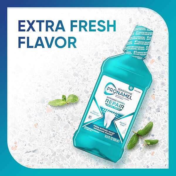 Sensodyne Pronamel Intensive Enamel Repair Alcohol-Free Mouthwash to Help Actively Repair Enamel and Protect Against Cavities, Extra Fresh, 16.9 fl oz (3 Pack) - Image 9