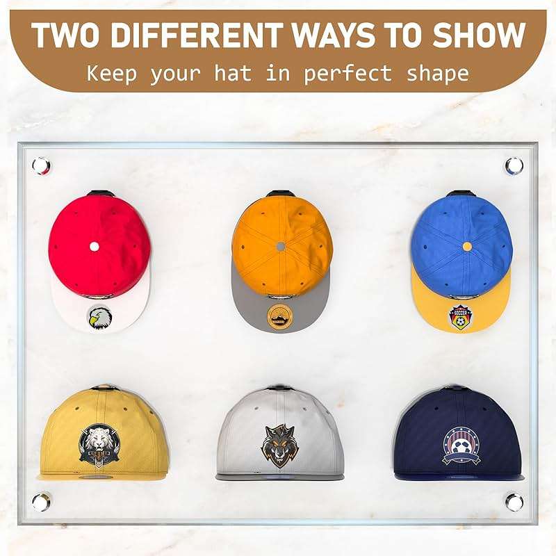 Niunuerga 22 Pack Adhesive Hat Hooks for Wall, Super Strong Hat Rack for Baseball Caps, Hat Organizer Display for Home Decor, Hat Hangers Holder for Wall, Door, Closet, No Drilling (Black) - Image 2