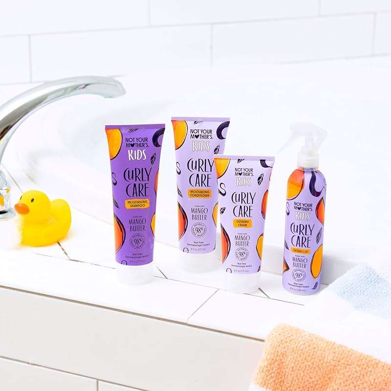 Not Your Mother's Kids Curly Care Shampoo, Conditioner, Curl Defining Cream, and Detangler Spray (4-Pack) - Hair Products for Kids - Tear-Free Formula - For All Curl Types - Image 5