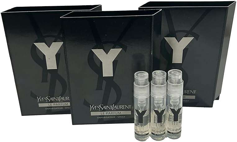 Yves Saint Laurent YSL Y LE PARFUM Men Sample Perfume Spray Trial Size Partially Filled Vials 1.2 ml / 0.04 fl oz (set of 3) - Image 1