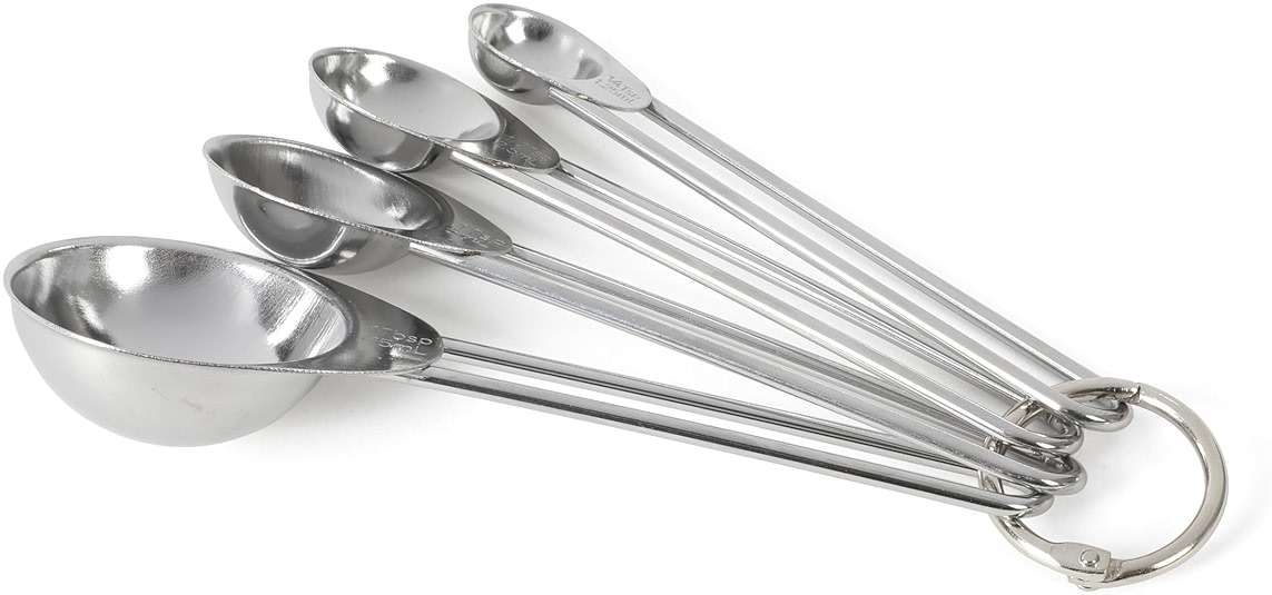 Martha Stewart Richburn 4-Piece Stainless Steel Measuring Spoons Set – Durable and Accurate Kitchen Measuring Tools for Baking and Cooking - Image 1