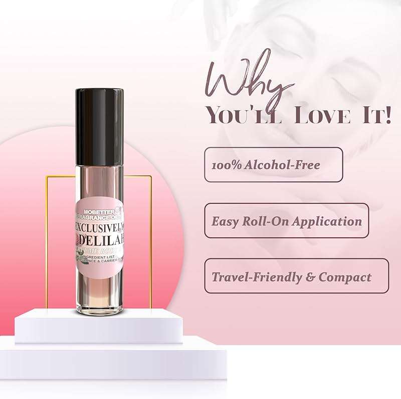 MOBETTER FRAGRANCE OILS' Exclusively Delilah Perfume Body Oil, Litchi, Pear, Bergamot, Grapefruit and Pink Pepper, Long Lasting, Travel Size - Image 4