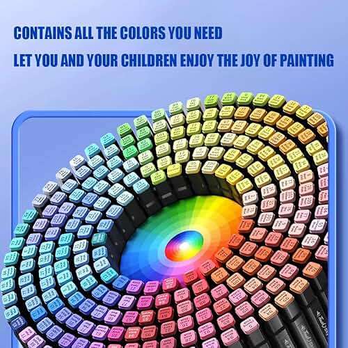 AMUIZC Alcohol Markers, 80 Colors Art Drawing Markers Set for Kids Adults Dual Tip Permanent Sketch Markers, with Organizing Case - Image 6