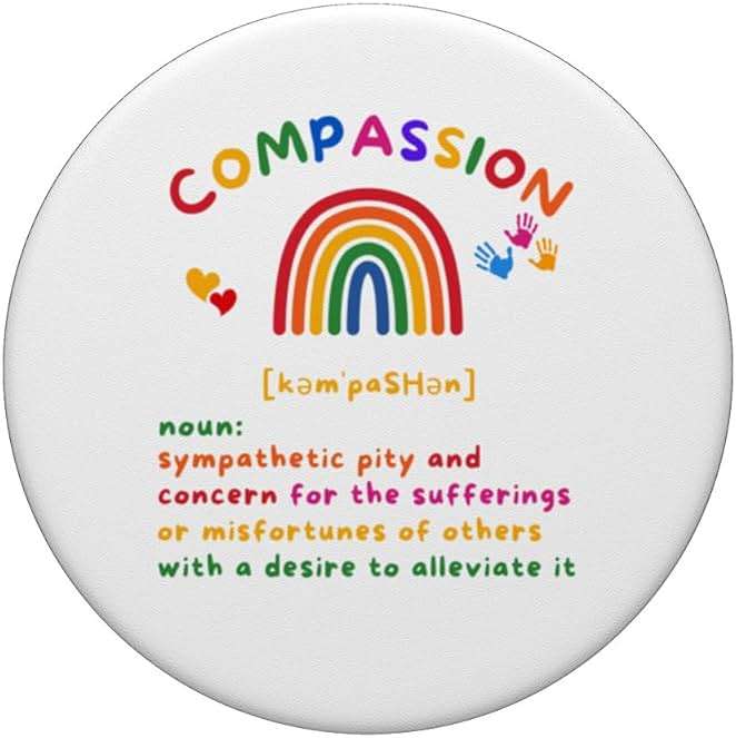 Compassion Kindness For Grade School Middle School Teachers PopSockets Standard PopGrip - Image 3