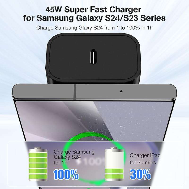 USB-C Charger for Samsung Charger Super Fast Charging, Type C Charging Block &6FT USBC Android Phone Cable Cord 2Pack for Galaxy S26/S25 S24 S23 S22 S21 S20 S10 Ultra/Plus,Galaxy Tab S11 S10 S9 S8 - Image 2