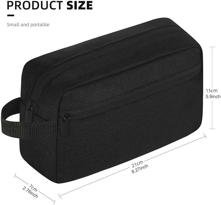 Icramsy Travel Toiletry bag Toiletry bag for women men Hanging Cosmetic bag Travel accessories for Women Men (Black) - Image 3