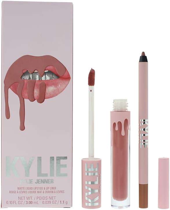 Matte Lip Kit - 808 Kylie by Kylie Cosmetics for Women - 2 Pc 0.10oz Matte Liquid Lipstick, 0.03oz Lip Liner - Image 1