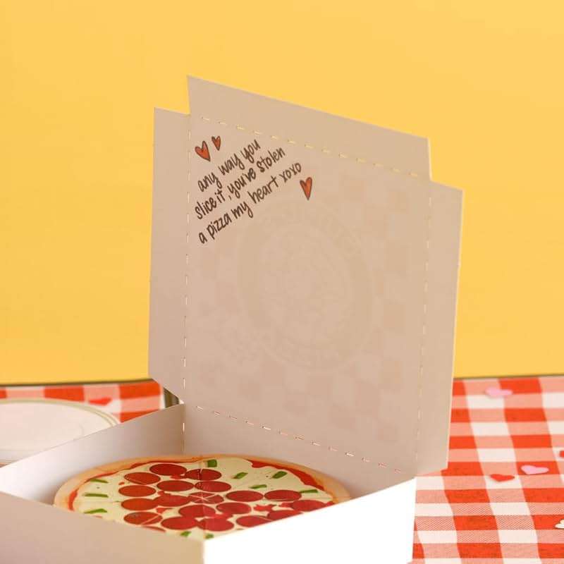 Lovepop Valentines Day Card for Her, Him - 3D Romantic Greeting Pop-Up Cards - You've Stolen a Pizza my Heart - 5" x 7" - Blank Notecard & Envelope Included - Image 6