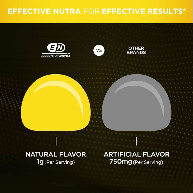 Effective Nutra Creatine Monohydrate Gummies - 1g Creatine per Gummy - Vegan Muscle & Strength Supplement for Men & Women - Supports Muscle Growth, Energy, Endurance - Lemon Flavor, Made in USA (90ct) - Image 7