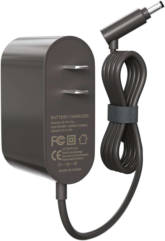 26.1V Cordless Vacuum Cleaner Charger Compatible with Dyson V8 V7 V6 SV04 SV03 DC59 DC58 DC62,Absolute Animal Motorhead Replacement for 26.1V 0.78A 967813-02 205720-02 209468-01 209568-01 AC Adapter - Image 1